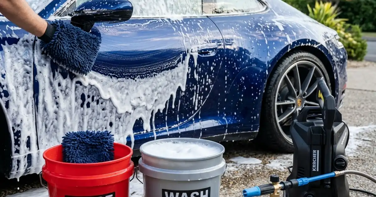 Proper wash technique for coated vehicles