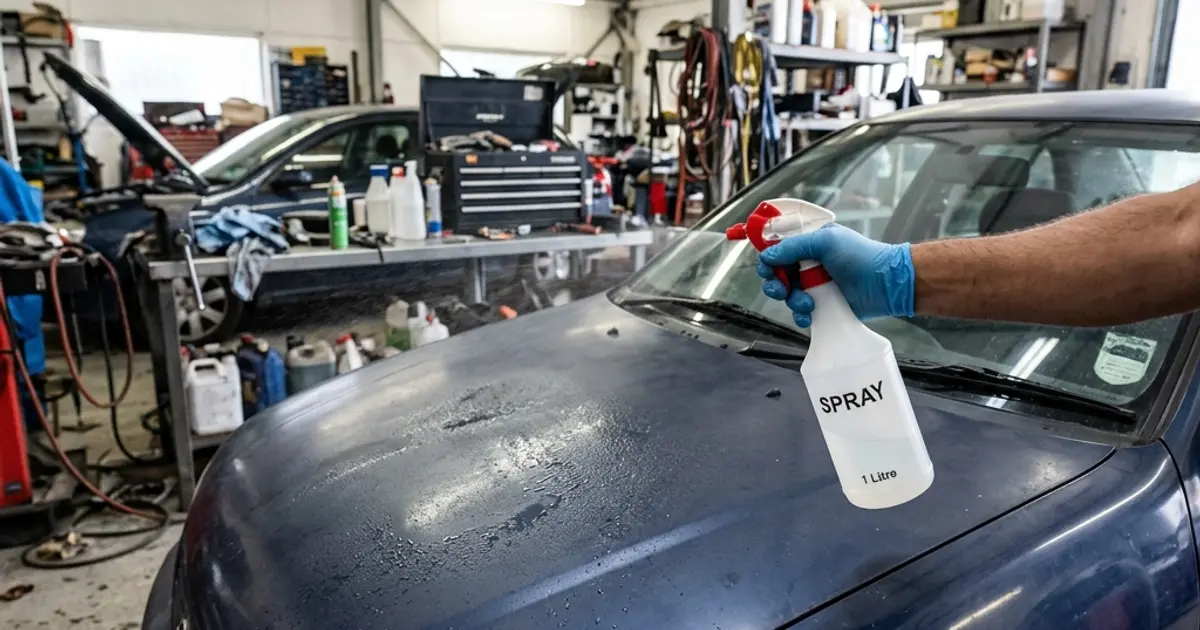 Dealership ceramic coating spray application